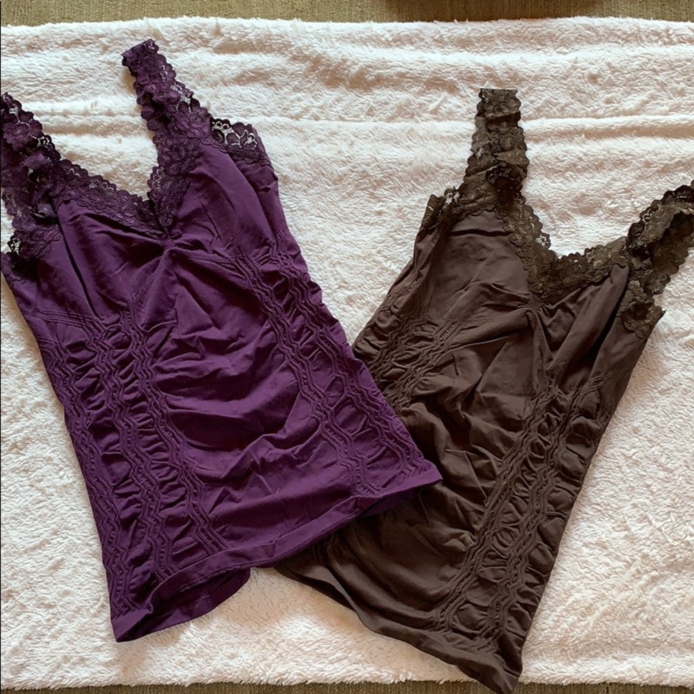 NWOT Lace Slimming Tank Tops x2